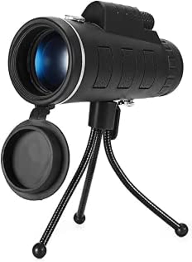 Monocular Telescope High Power 40x60 Monoculars Spotting Scope, Low Night Vision with Phone Clip and Tripod for Bird Watching Hunting Camping Hiking Travelling Wildlife